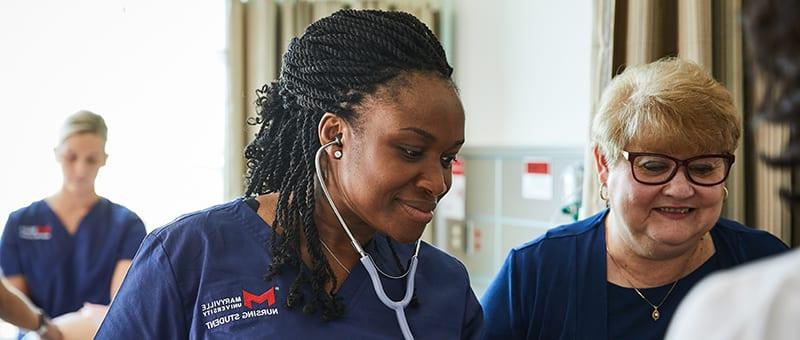 nursing students in nursing simulation lab